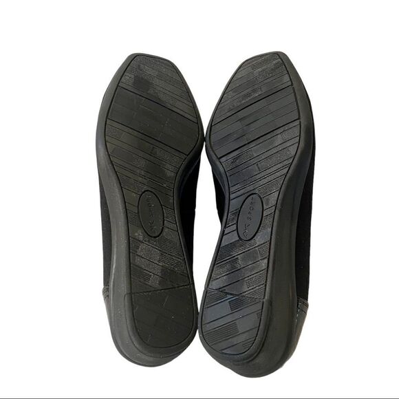 Anne Klein Sport Wisher Wedge Square Toe Slip-Ons w/ Patent Heel Overlay Sz 6.5M - Picture 6 of 7